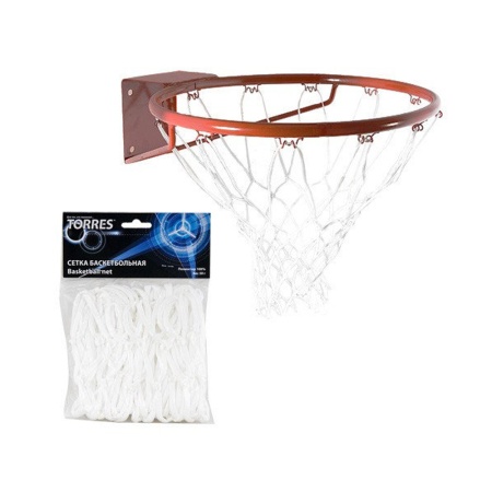 Купить Сетка баскетбольная Torres, нить 4 мм, белая в Донское 